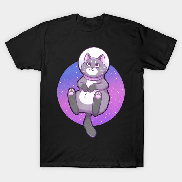 Astronaut Space Kitty T-Shirt by annabellaaa